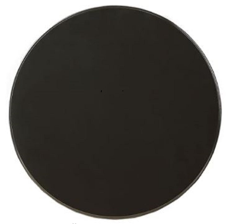22" Black Wood Round Pedestal End Table-2