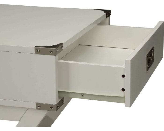 Modern White X Shape Wooden Storage End Table-End-Side Tables-DECOROLALA