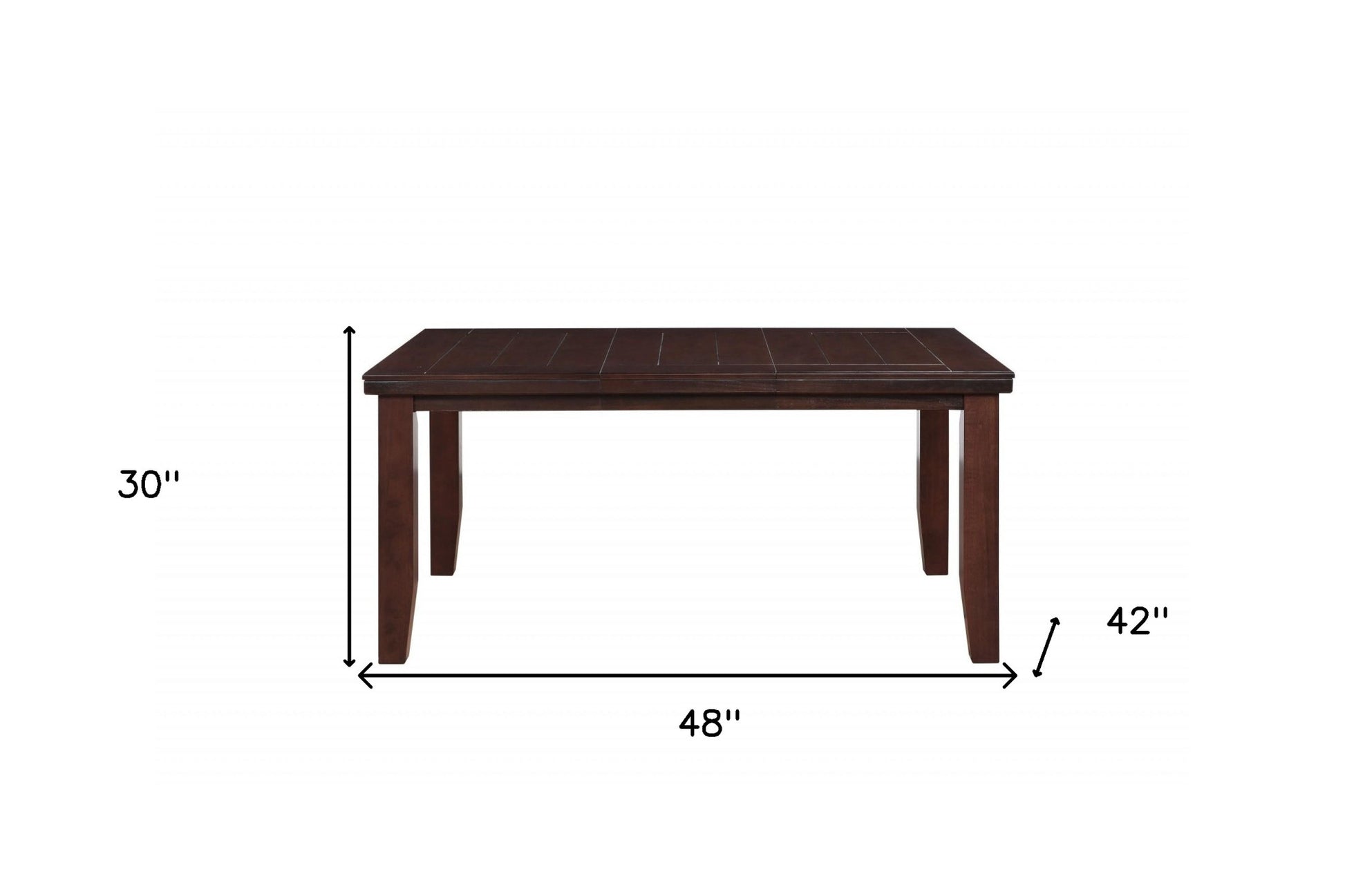 48" Dark Brown Dining Table-Dining Tables-DECOROLALA
