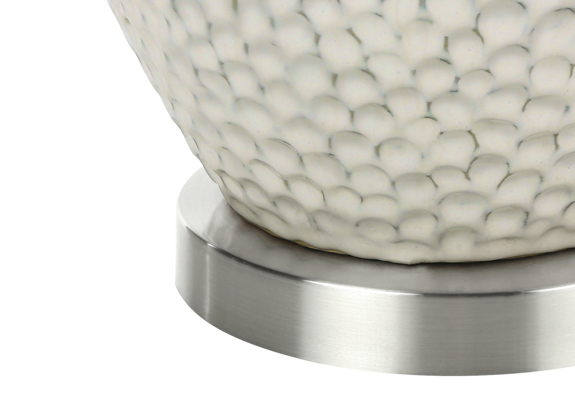 28"H Cream Ceramic Table Lamp with Ivory Shade-Lighting-DECOROLALA