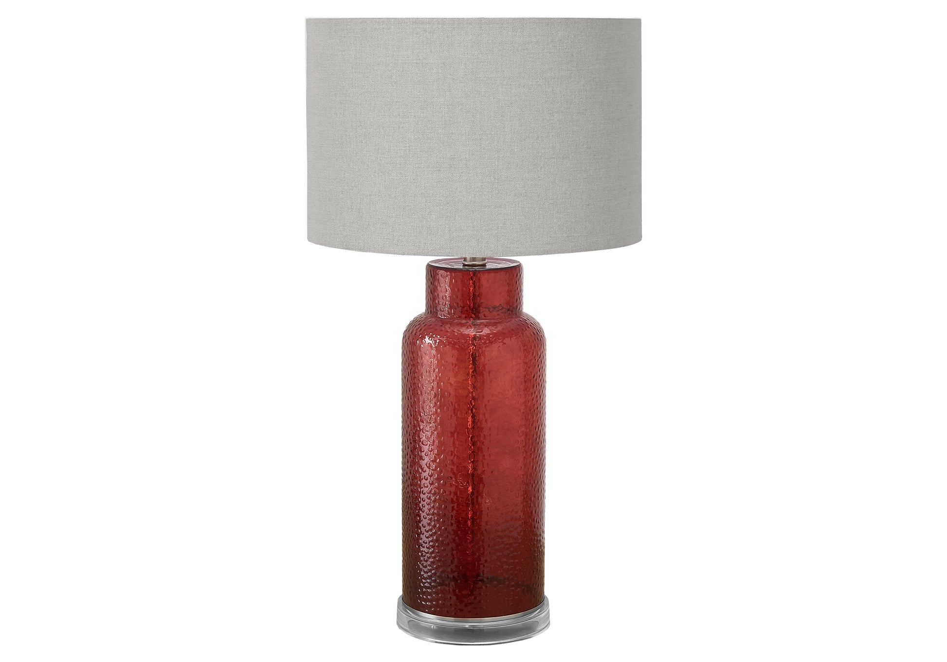 28"H Green Glass Table Lamp with Grey Shade-Lighting-DECOROLALA