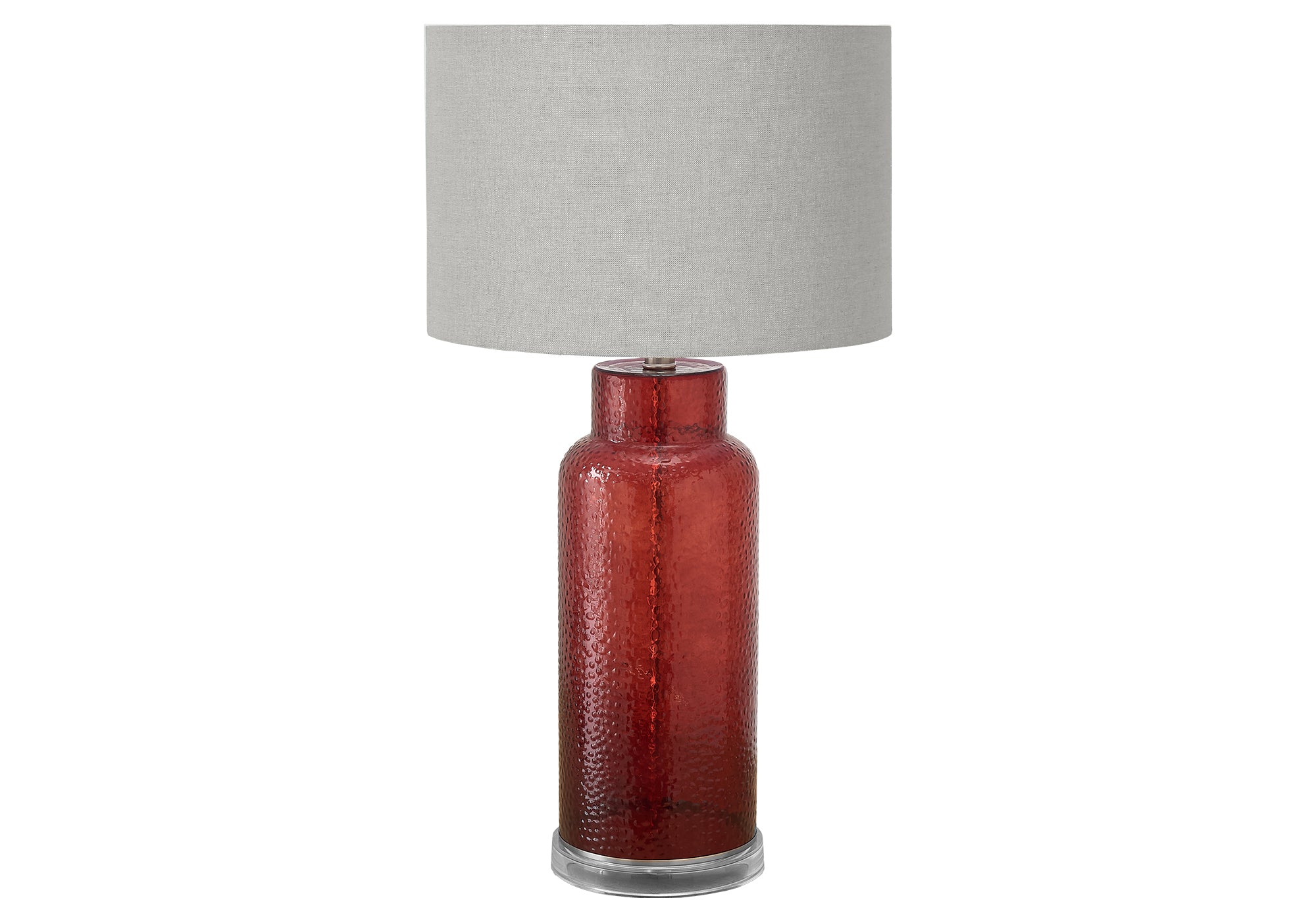 28"H Green Glass Table Lamp with Grey Shade-Lighting-DECOROLALA