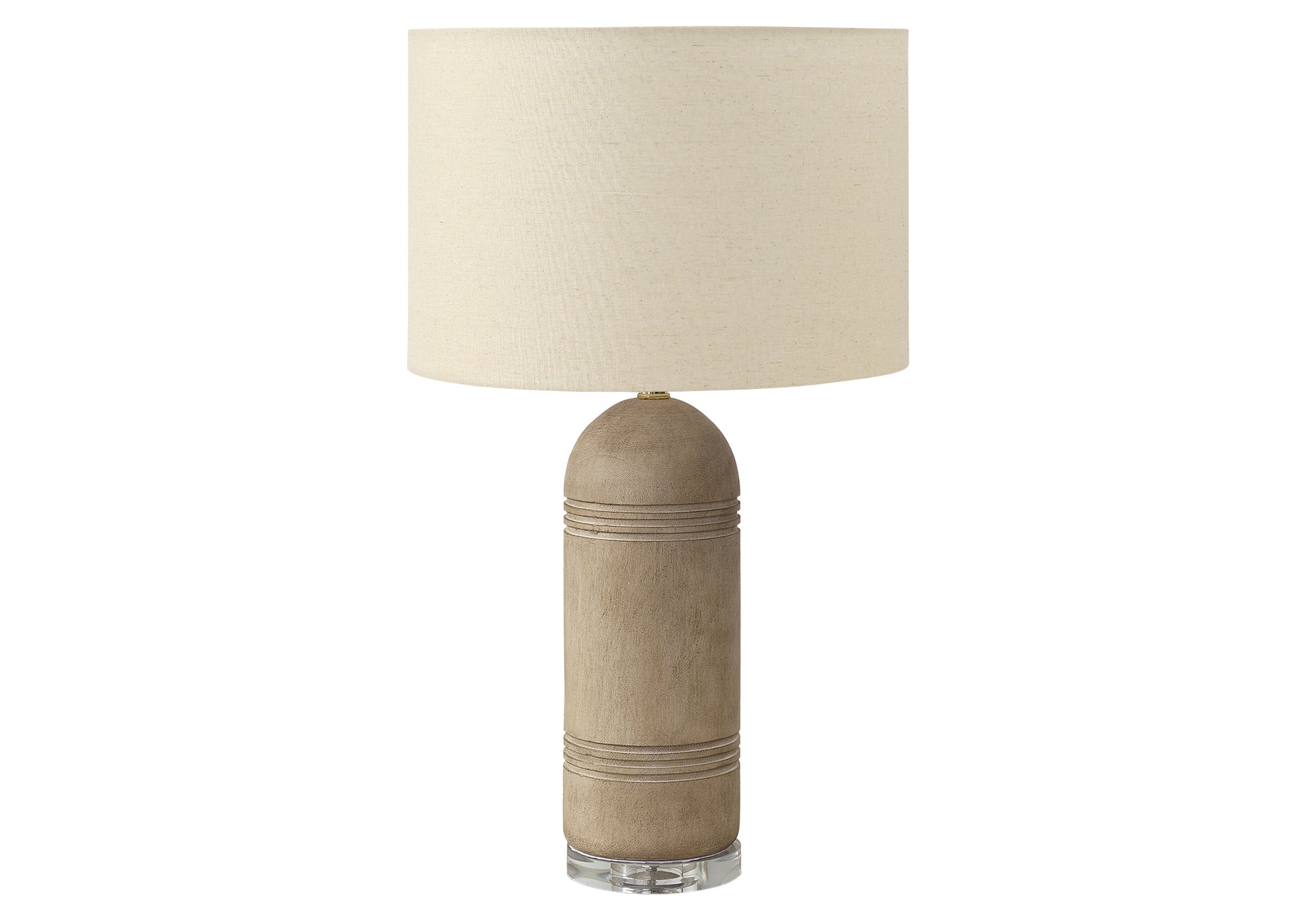 28"H Grey Resin Table Lamp with Black Shade-Lighting-DECOROLALA