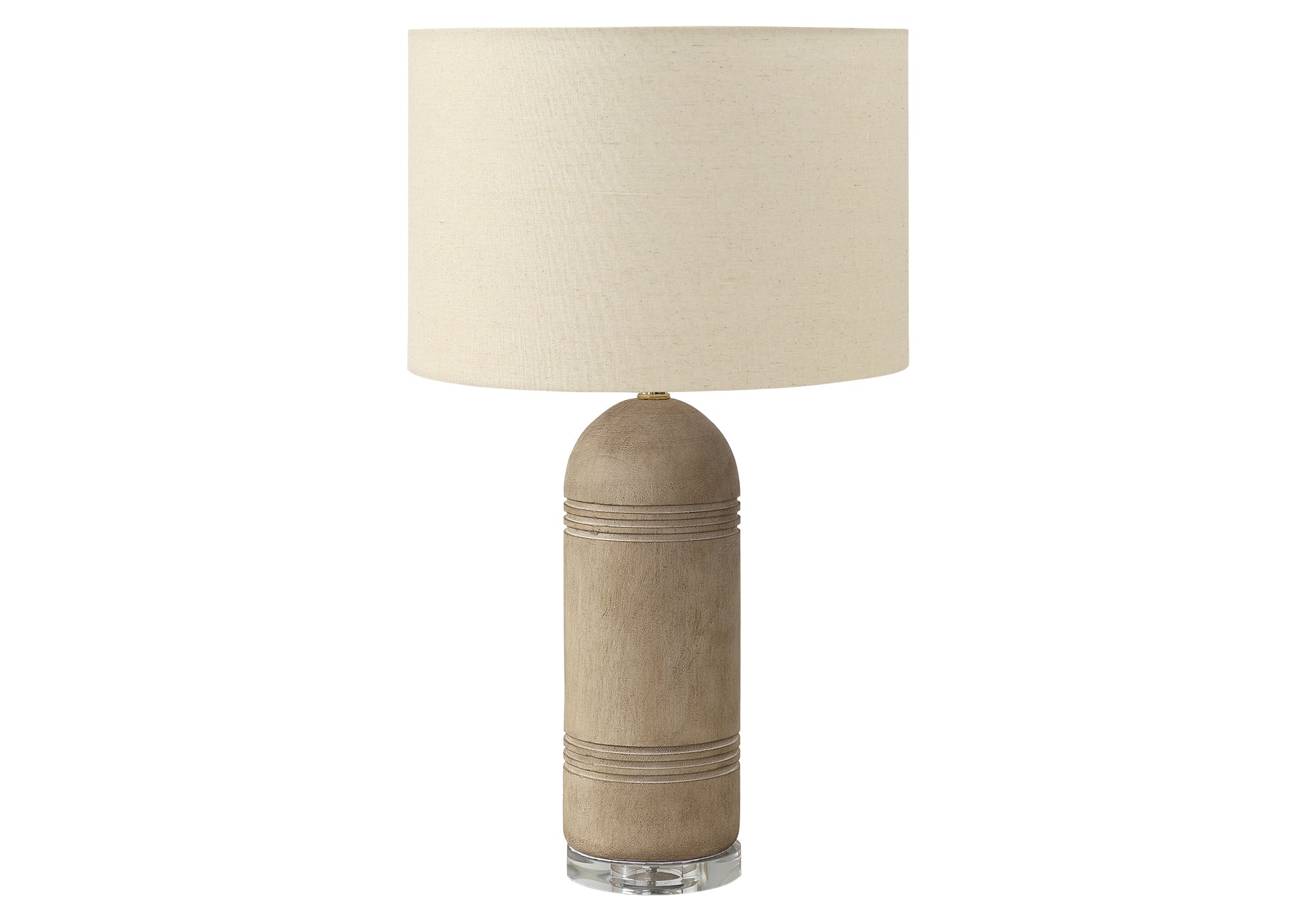 28"H Grey Resin Table Lamp with Black Shade-Lighting-DECOROLALA