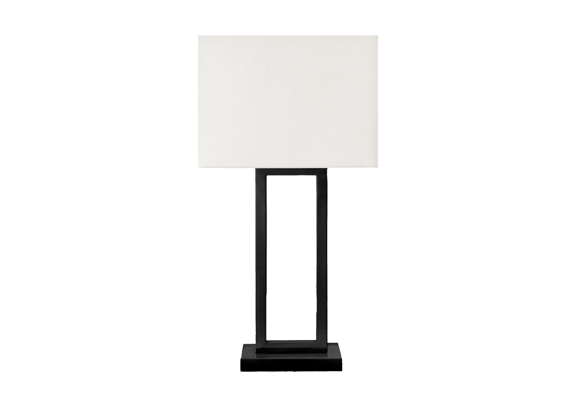 28"H Table Lamp with USB Port - Black Metal/Ivory Shade-Lighting-DECOROLALA