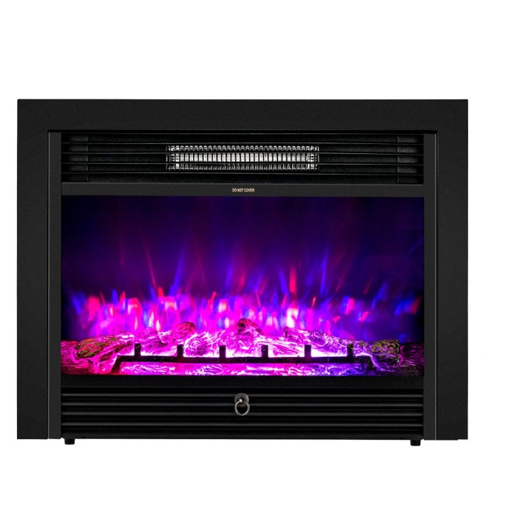 28.5 Inch Electric Fireplace Recessed with 3 Flame Colors-Fireplaces-DECOROLALA