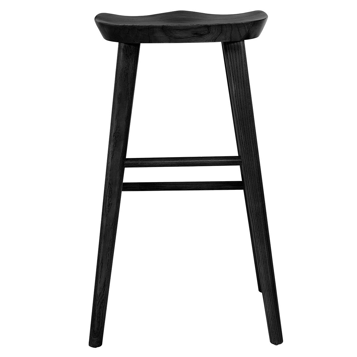 29" Black Manufactured Wood Backless Bar Height Bar Chair-Bar Chairs-DECOROLALA