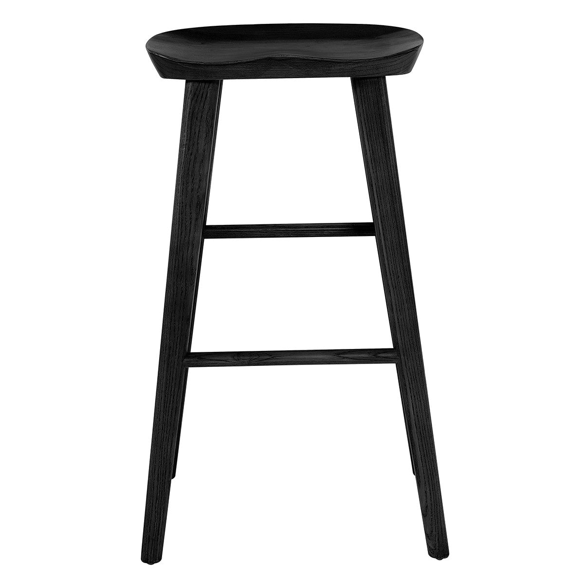 29" Black Manufactured Wood Backless Bar Height Bar Chair-Bar Chairs-DECOROLALA