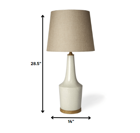 29" Brown Lamp Base LED With Brown Shade-Table Lamps-DECOROLALA