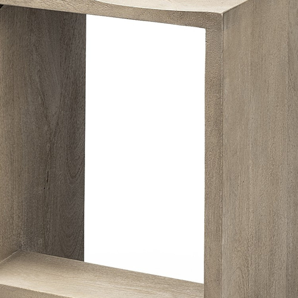 29" Brown Solid and Manufactured Wood Backless Counter Height Bar Chair-Bar Chairs-DECOROLALA