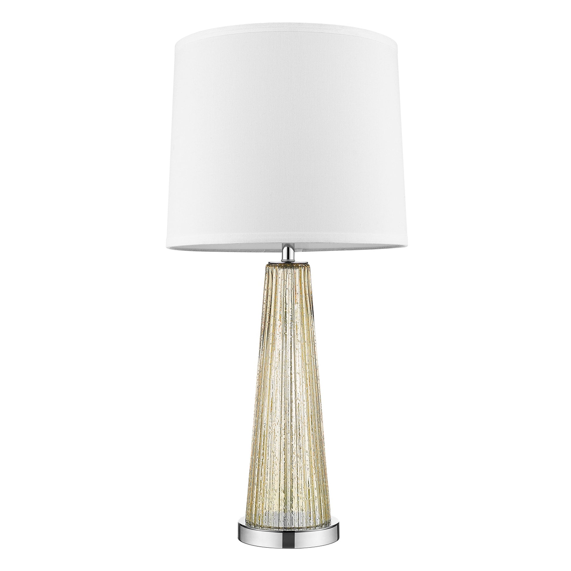 29" Champagne Glass Buffet Lamp With Off White Empire Shade-Table Lamps-DECOROLALA