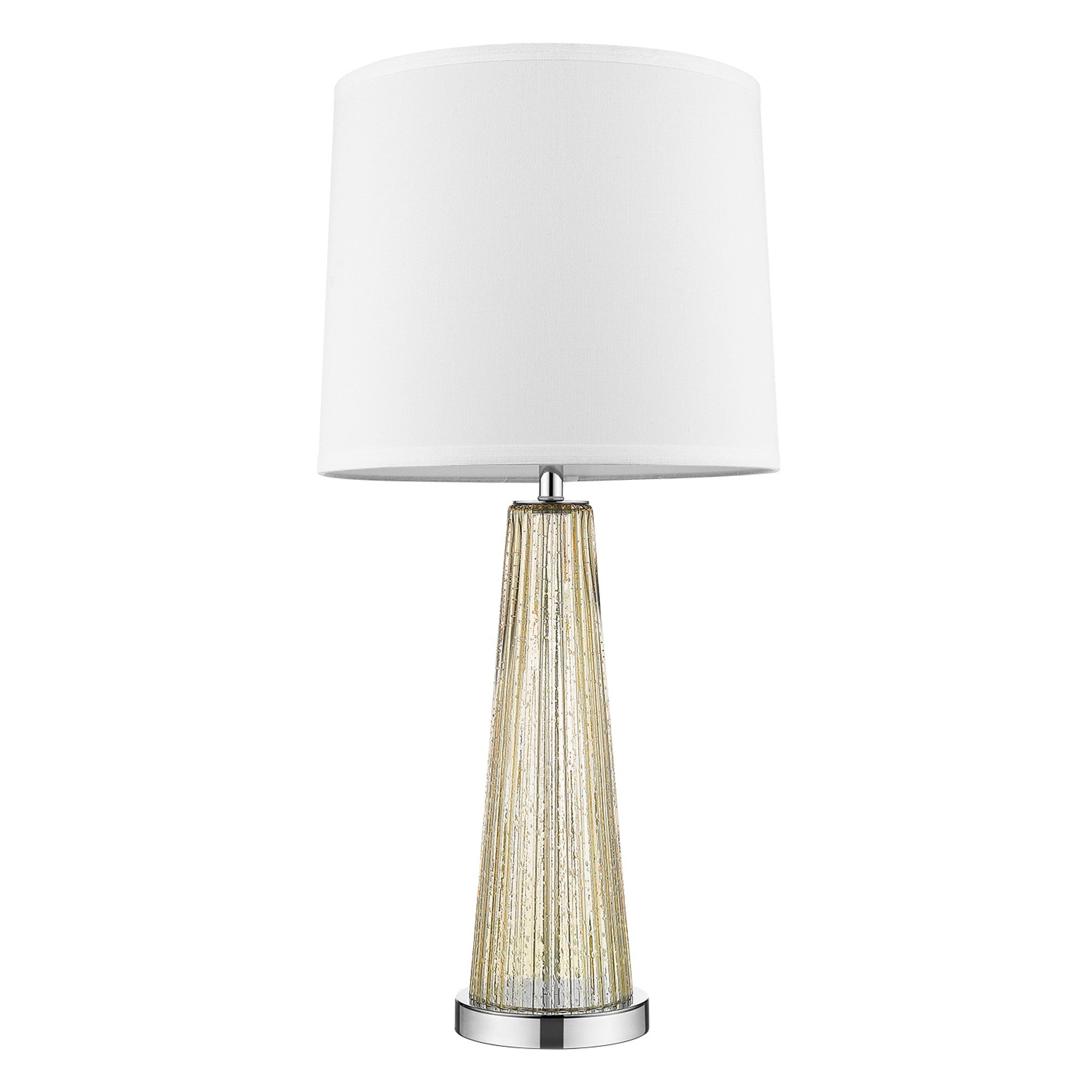 29" Champagne Glass Buffet Lamp With Off White Empire Shade-Table Lamps-DECOROLALA