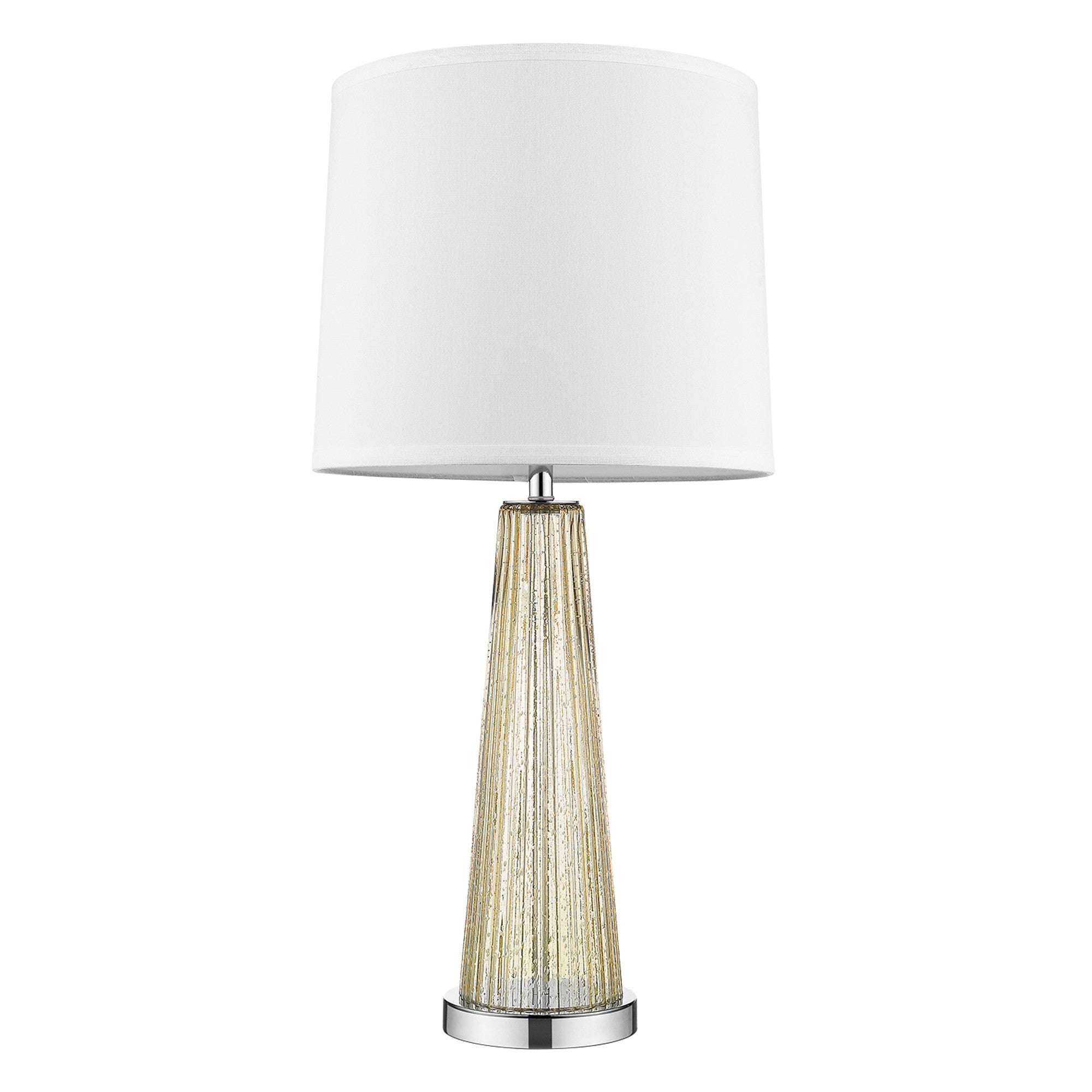 29" Champagne Glass Buffet Lamp With Off White Empire Shade-Table Lamps-DECOROLALA