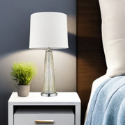 29" Champagne Glass Buffet Lamp With Off White Empire Shade-Table Lamps-DECOROLALA