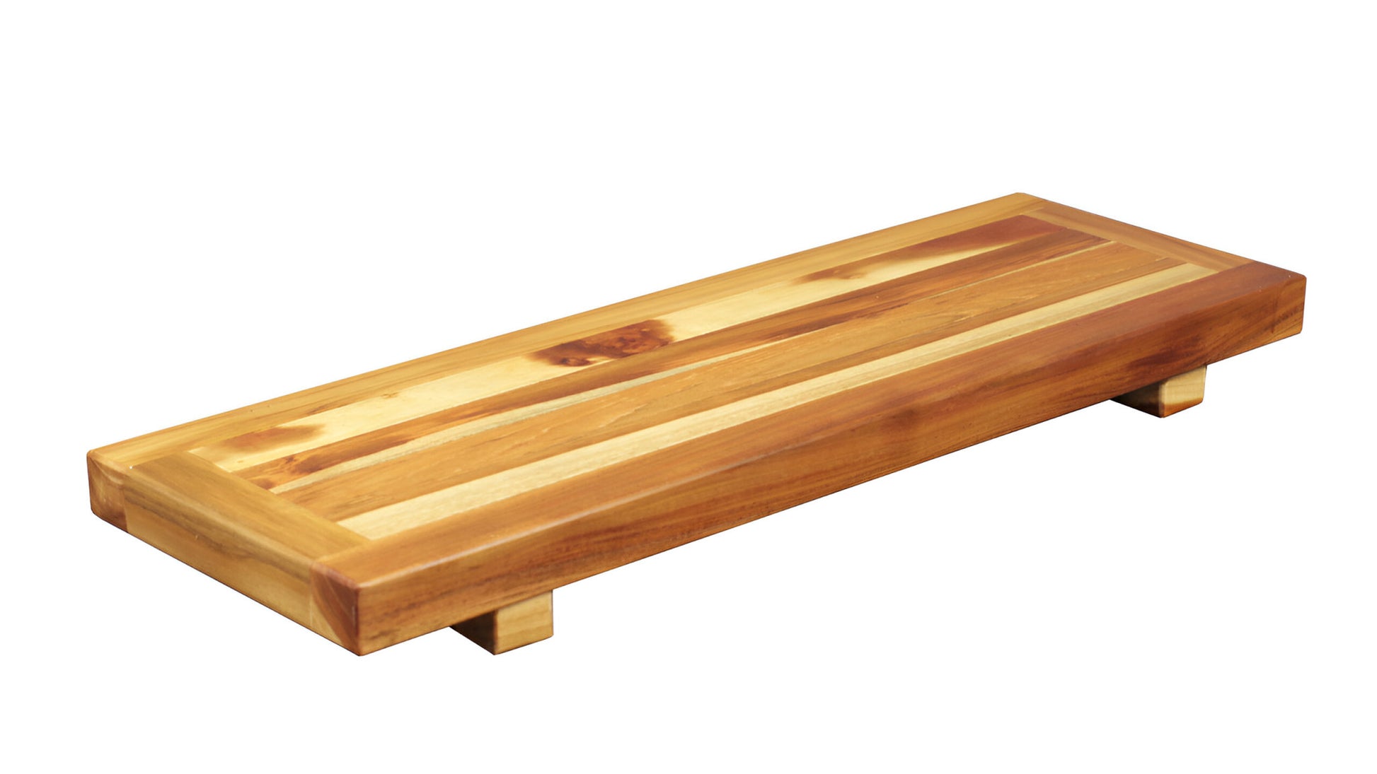 29" Natural Teak Wood Bath Tray And Seat-Shower Benches-DECOROLALA