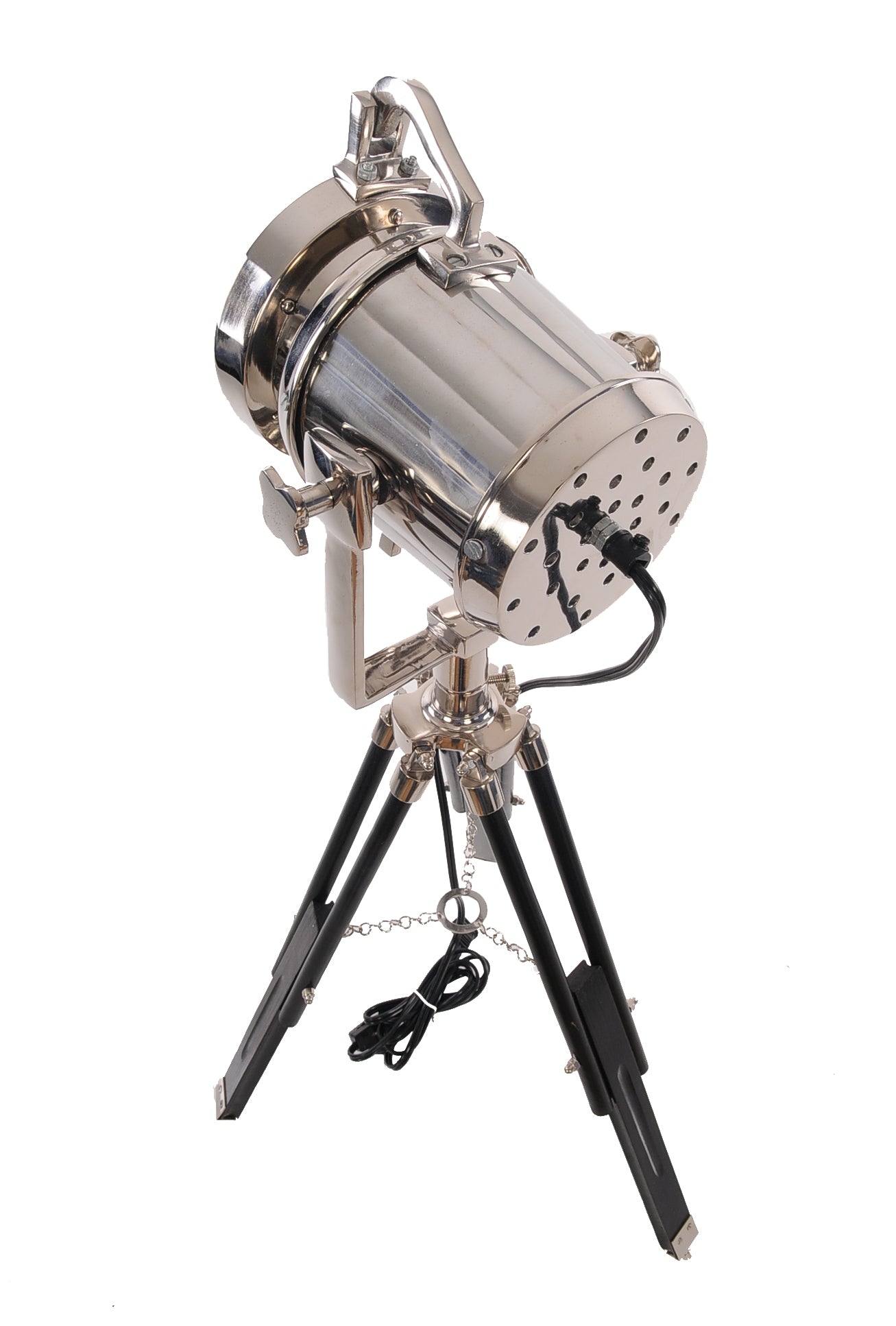 29" Silver Tripod With Metal Novelty Shade-Floor Lamps-DECOROLALA