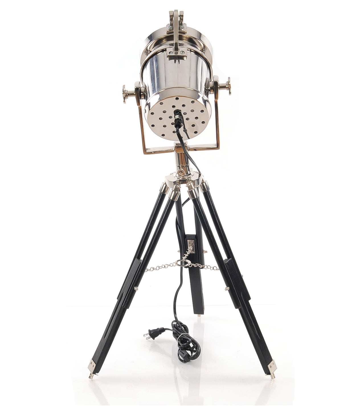 29" Silver Tripod With Metal Novelty Shade-Floor Lamps-DECOROLALA