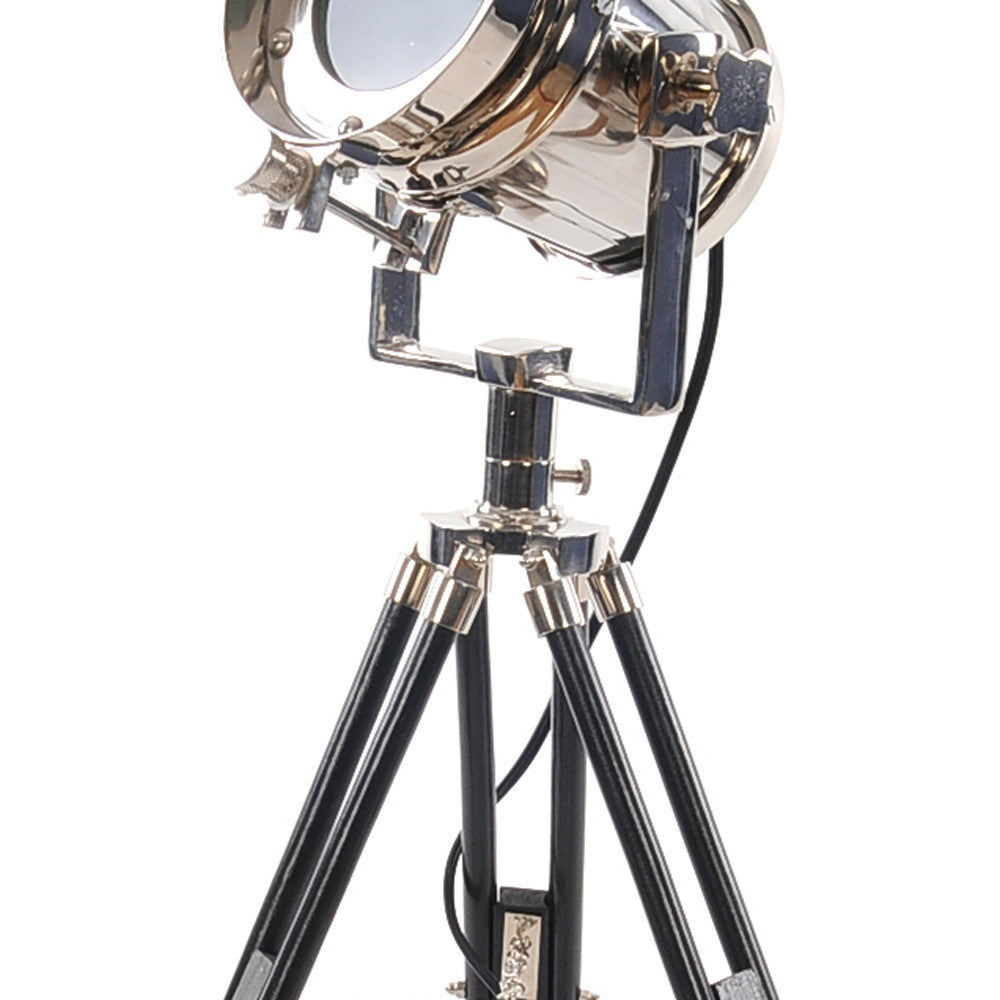 29" Silver Tripod With Metal Novelty Shade-Floor Lamps-DECOROLALA