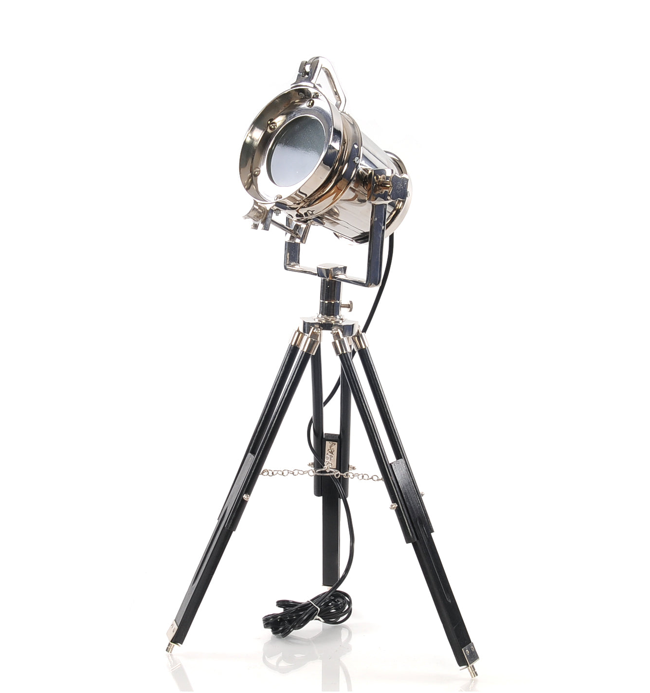 29" Silver Tripod With Metal Novelty Shade-Floor Lamps-DECOROLALA