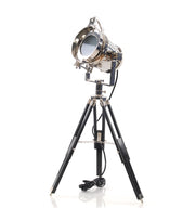 29" Silver Tripod With Metal Novelty Shade-Floor Lamps-DECOROLALA