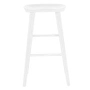 29" White Manufactured Wood Backless Bar Height Bar Chair-Bar Chairs-DECOROLALA