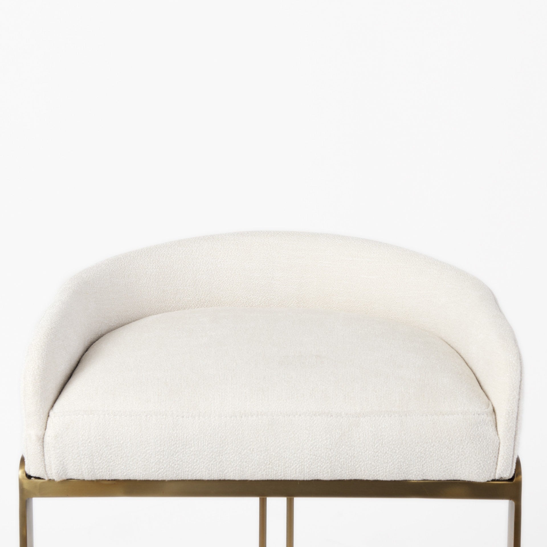 29" White Nickel Low back Bar Chair-Bar Chairs-DECOROLALA