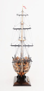 29" Wood Brown HMS Victory Bow Section Hand Painted Decorative Boat-Sculptures-DECOROLALA