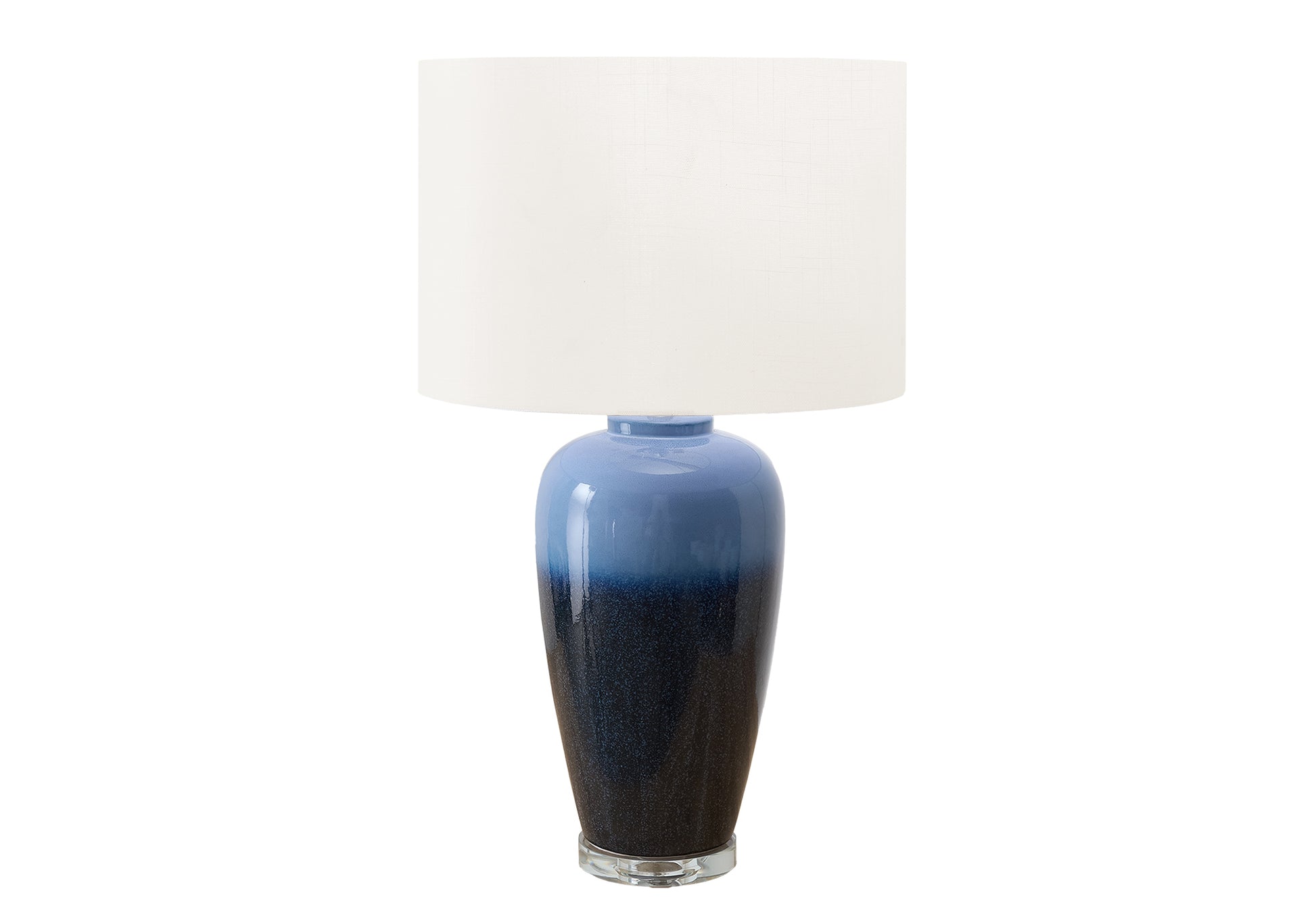 29"H Green Ceramic Table Lamp with Ivory Shade-Lighting-DECOROLALA