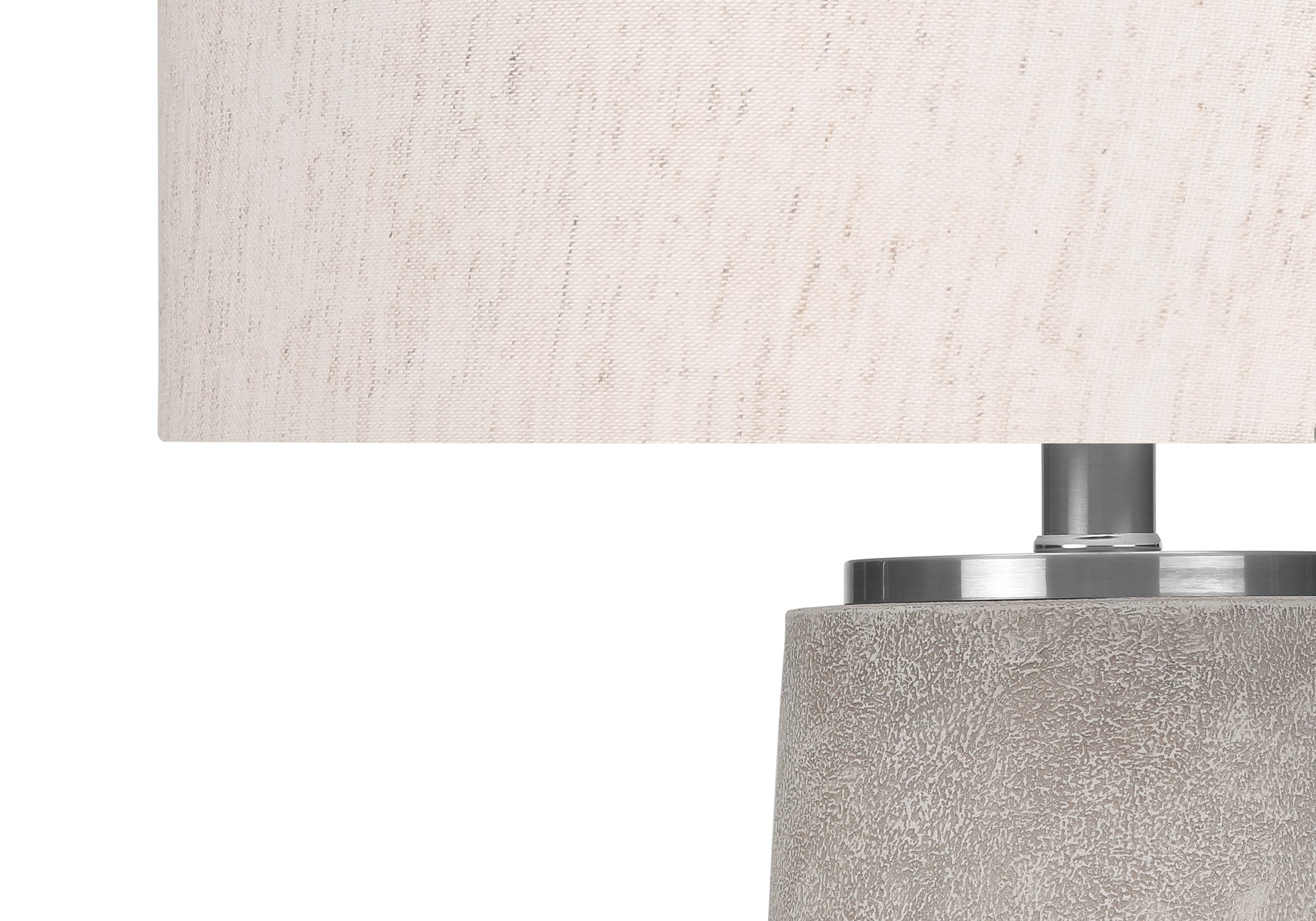 29"H Grey Resin Table Lamp with Ivory Shade-Lighting-DECOROLALA