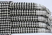 BUBBLE BLACK TERRY TURKISH TOWEL-Turkish Towel-DECOROLALA