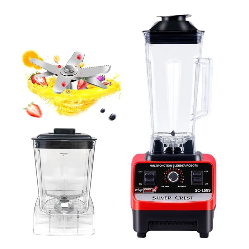 2L Electric Fruit & Food Blender - 15-Speed with Automatic Pulp Ejection-Food Mixer & Blender-DECOROLALA