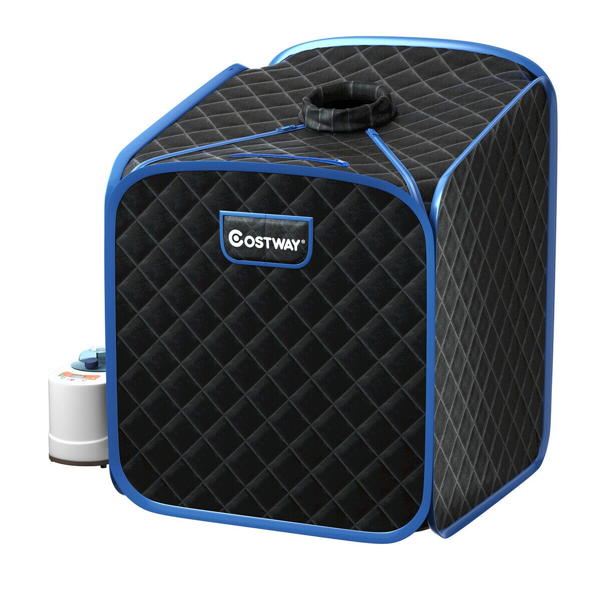 2L Portable Folding Steam Sauna Spa-Black-Saunas-DECOROLALA