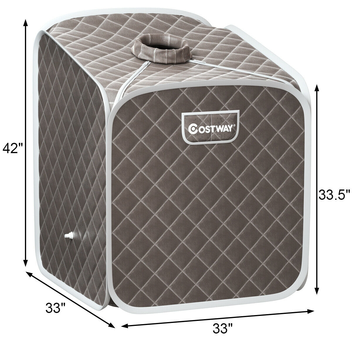 2L Portable Folding Steam Sauna Spa-Gray-Saunas-DECOROLALA