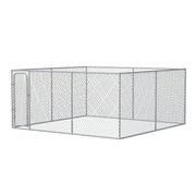 Parc de jeu extérieur pour chiens de 172.2 pi² avec structure en acier galvanisé, pour chiens de petite et moyenne taille, 13' L x 13' W x 5.9' H