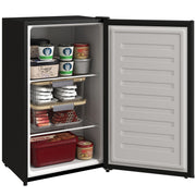 2.1 Cu. Ft. Compact Freezer, Reversible Door, Adjustable Temp, Black-DECOROLALA