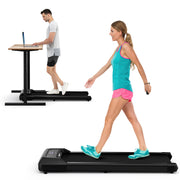 2.25 HP Walking Pad with LED Display and Remote Control-Black-Treadmills-DECOROLALA