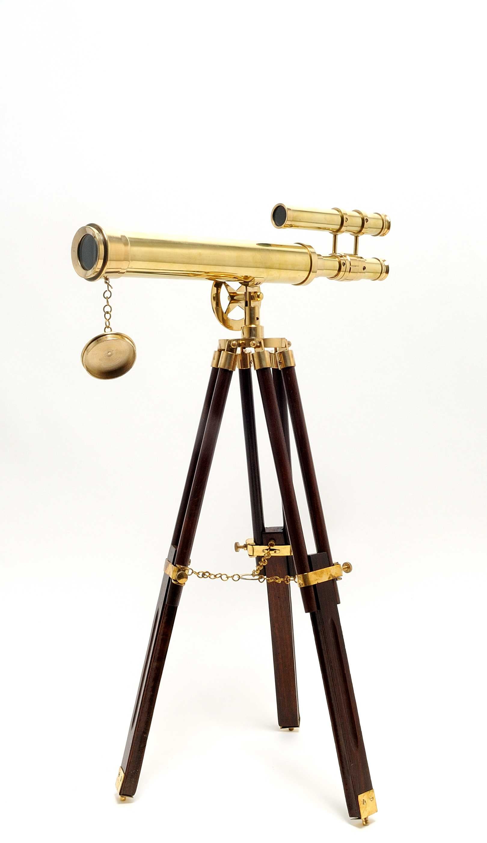 2.25" X 17.5" X 26" Telescope With Stand-Sculptures-DECOROLALA