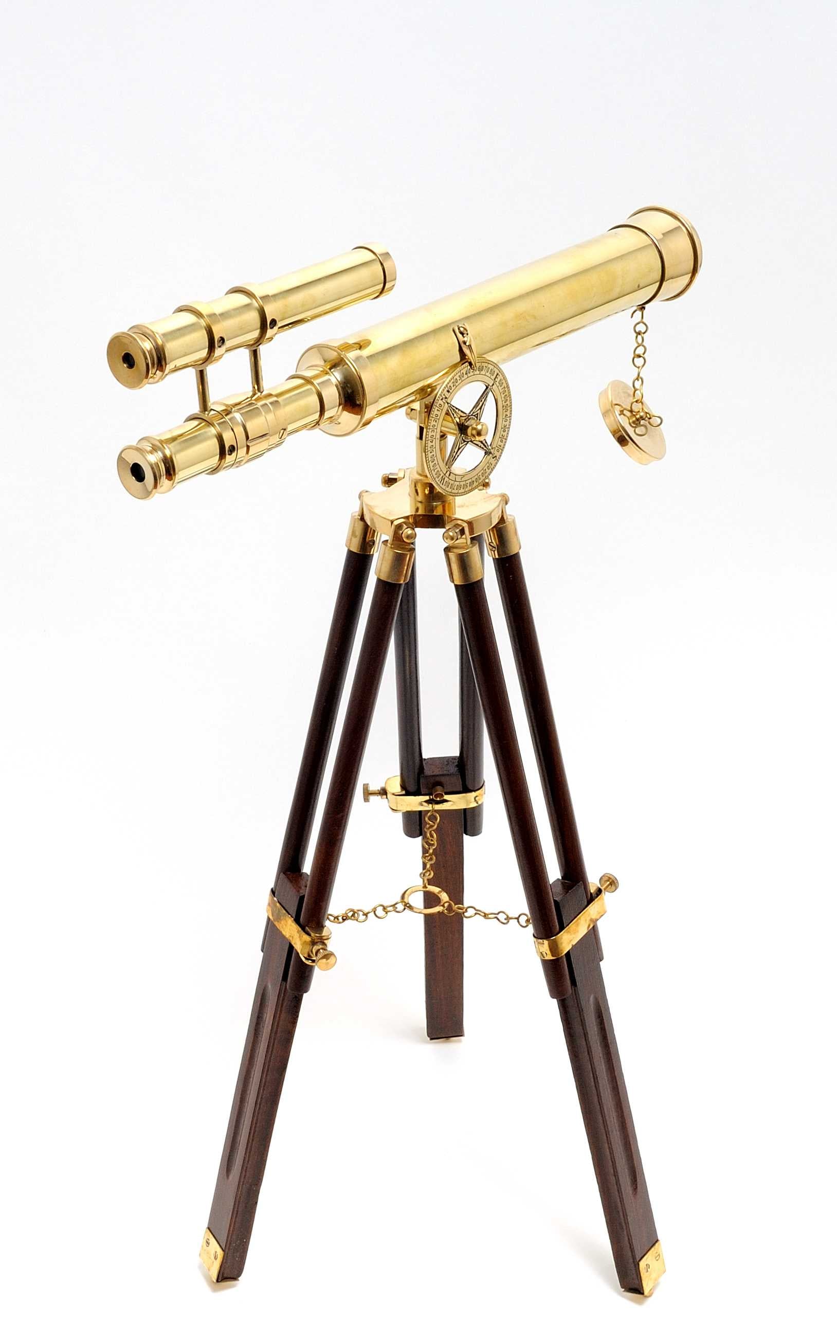 2.25" X 17.5" X 26" Telescope With Stand-Sculptures-DECOROLALA