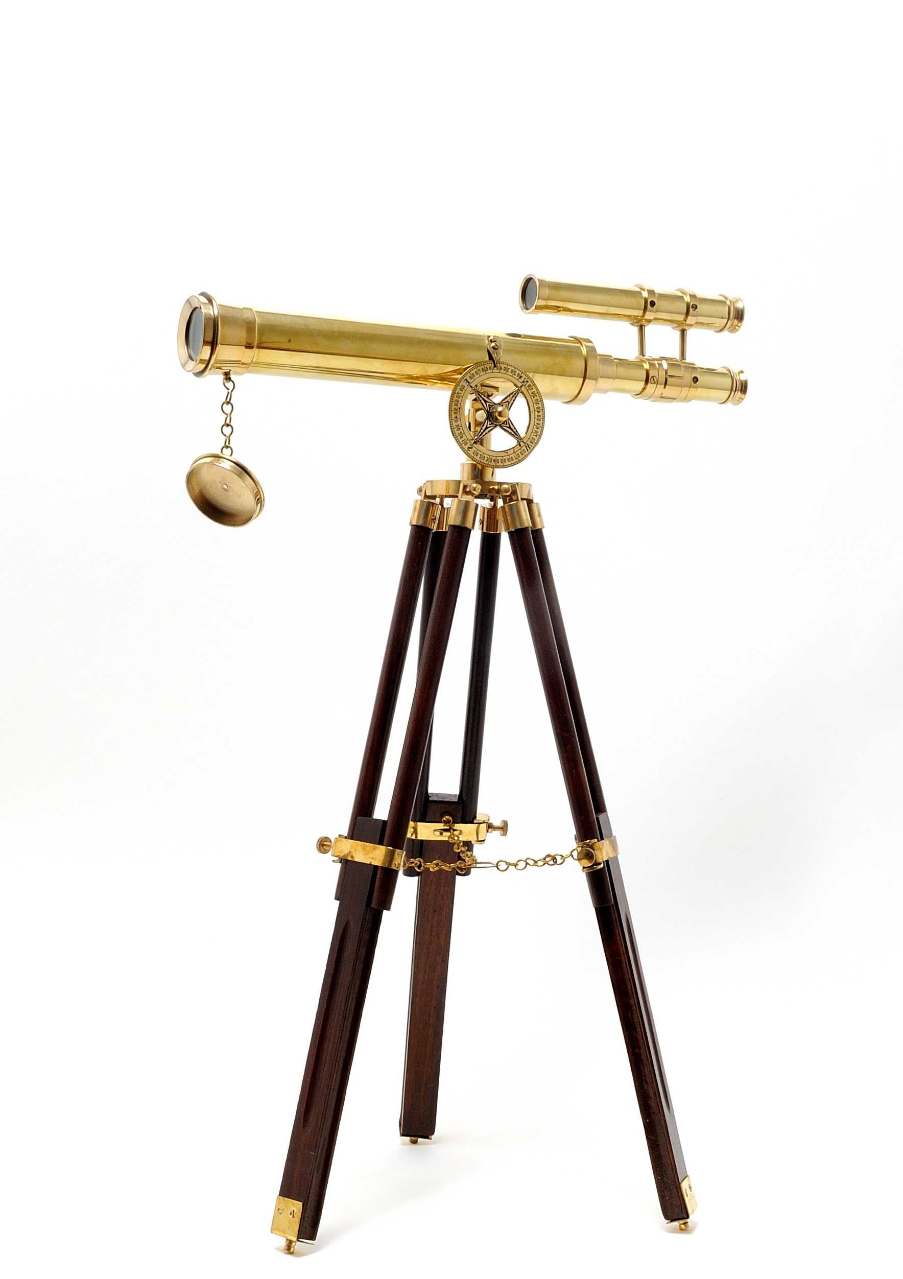 2.25" X 17.5" X 26" Telescope With Stand-Sculptures-DECOROLALA