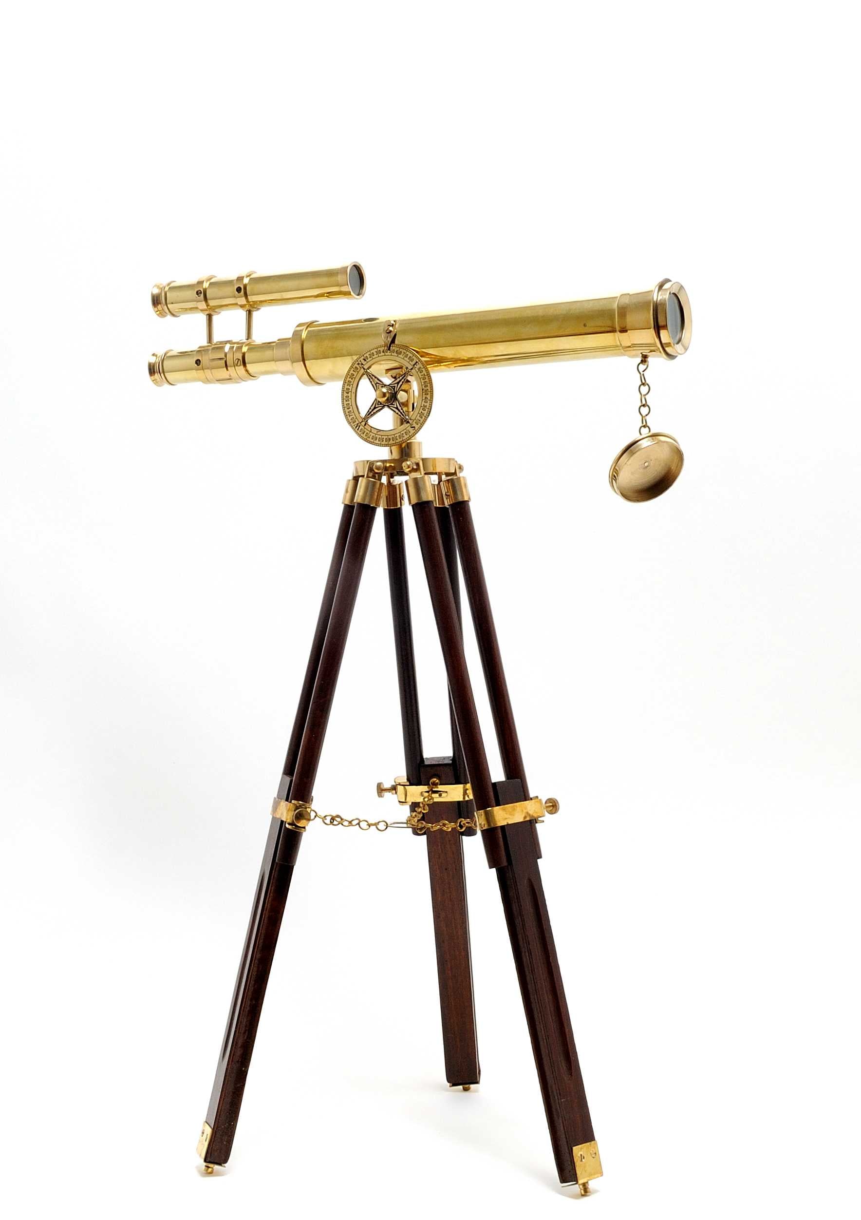 2.25" X 17.5" X 26" Telescope With Stand-Sculptures-DECOROLALA