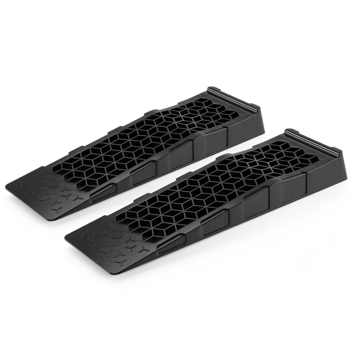 2.5" Low Profile Car Service Ramps - 22,000 lbs GVW, 2-Pack Black-Garages-DECOROLALA