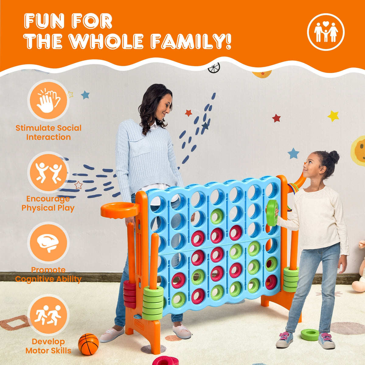 2.5ft 4-to-Score Giant Game Set