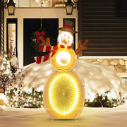 2.6 Feet Lighted Snowman with LED Lights and Metal Stand-Christmas Decorations & Accessories-DECOROLALA