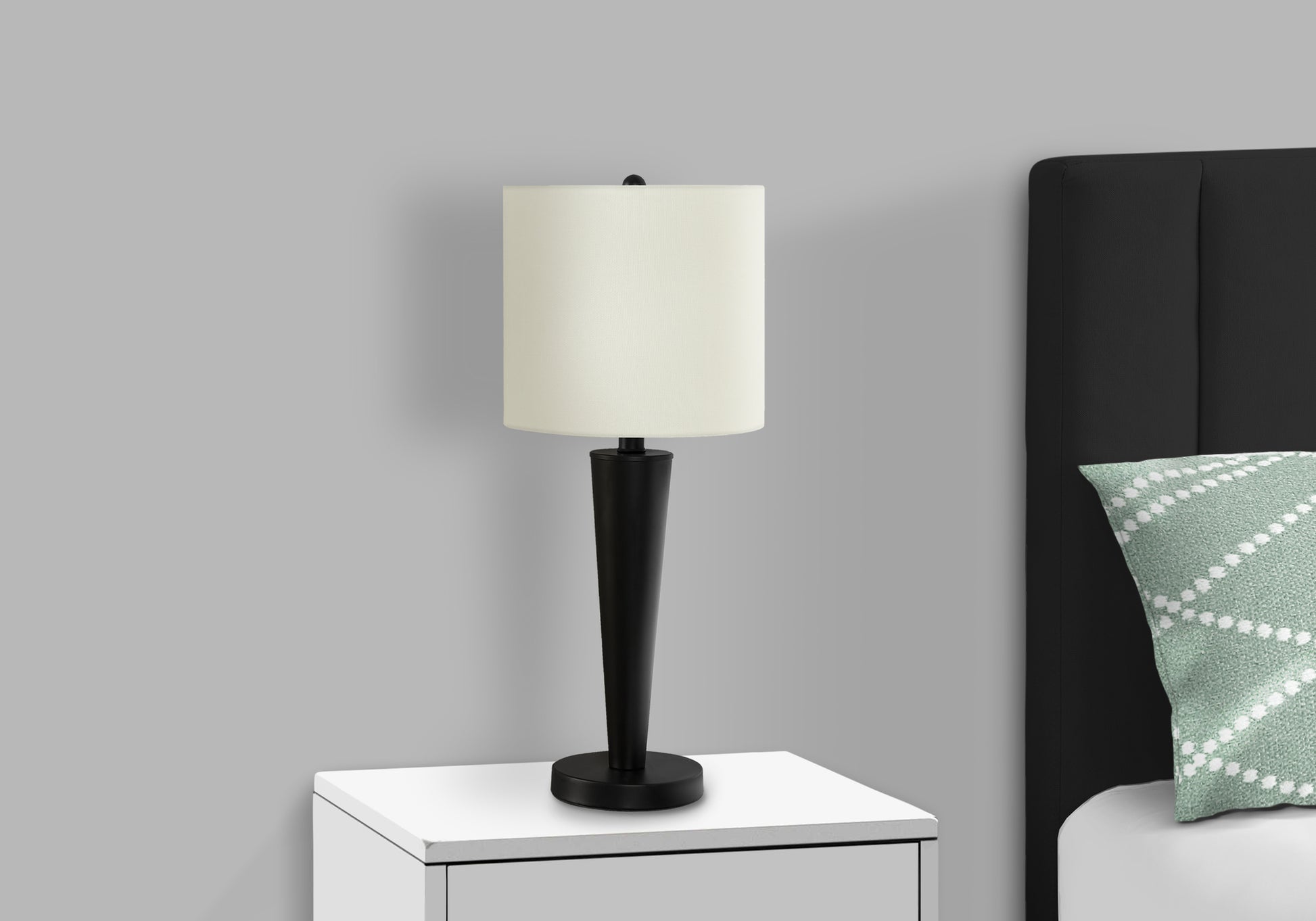 2pc 24"H Table Lamps Nickel/Grey USB-Lighting-DECOROLALA