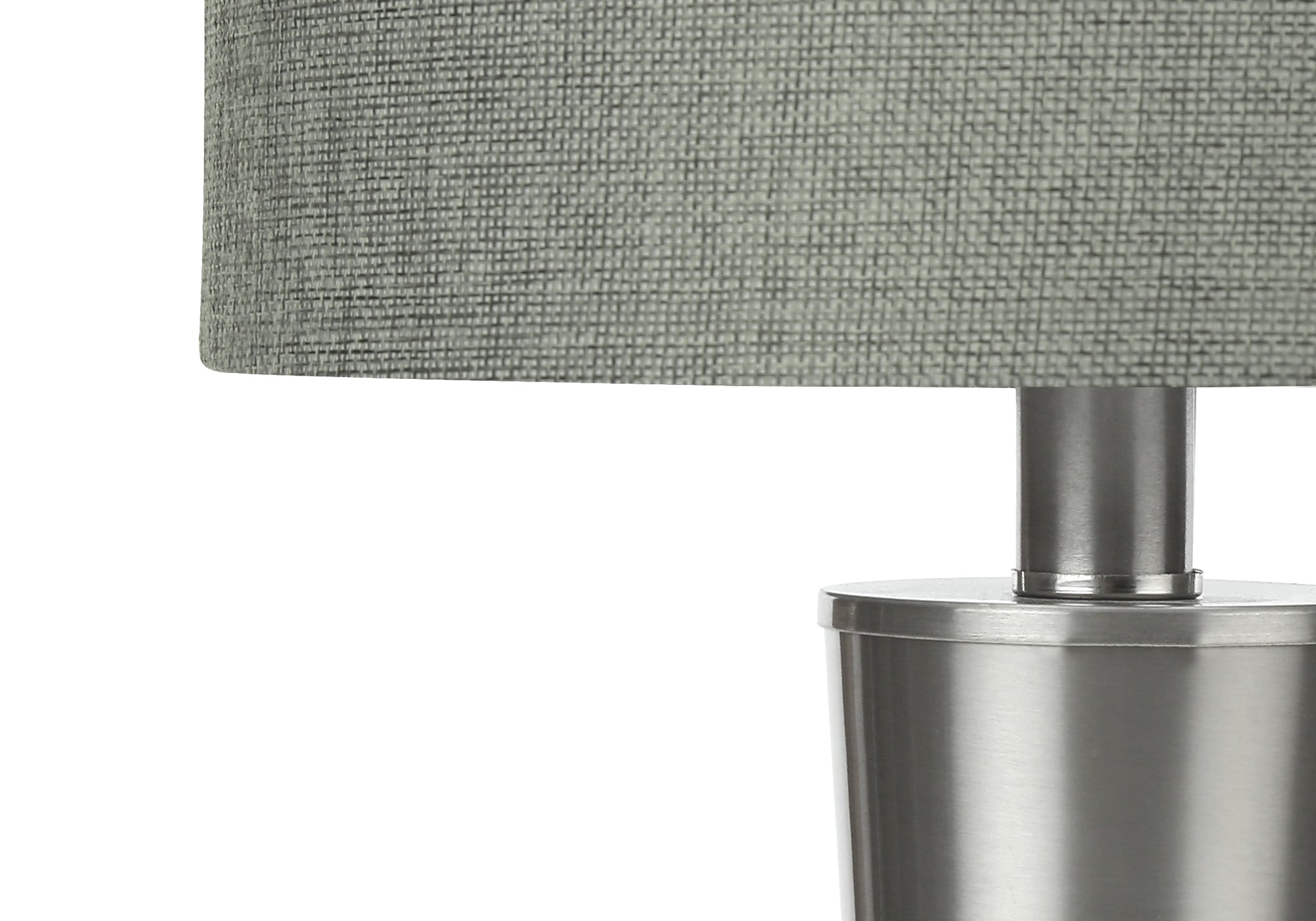 2pc 24"H Table Lamps Nickel/Grey USB-Lighting-DECOROLALA