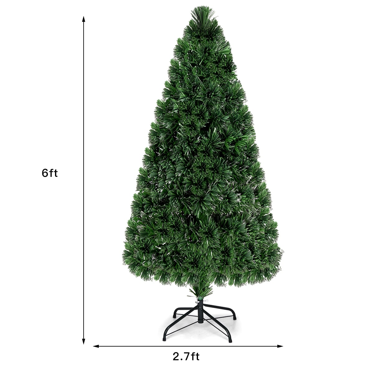 3' / 4' / 5' / 6' Fiber Optic Artificial PVC Christmas Tree-6 ft-Christmas Trees-DECOROLALA