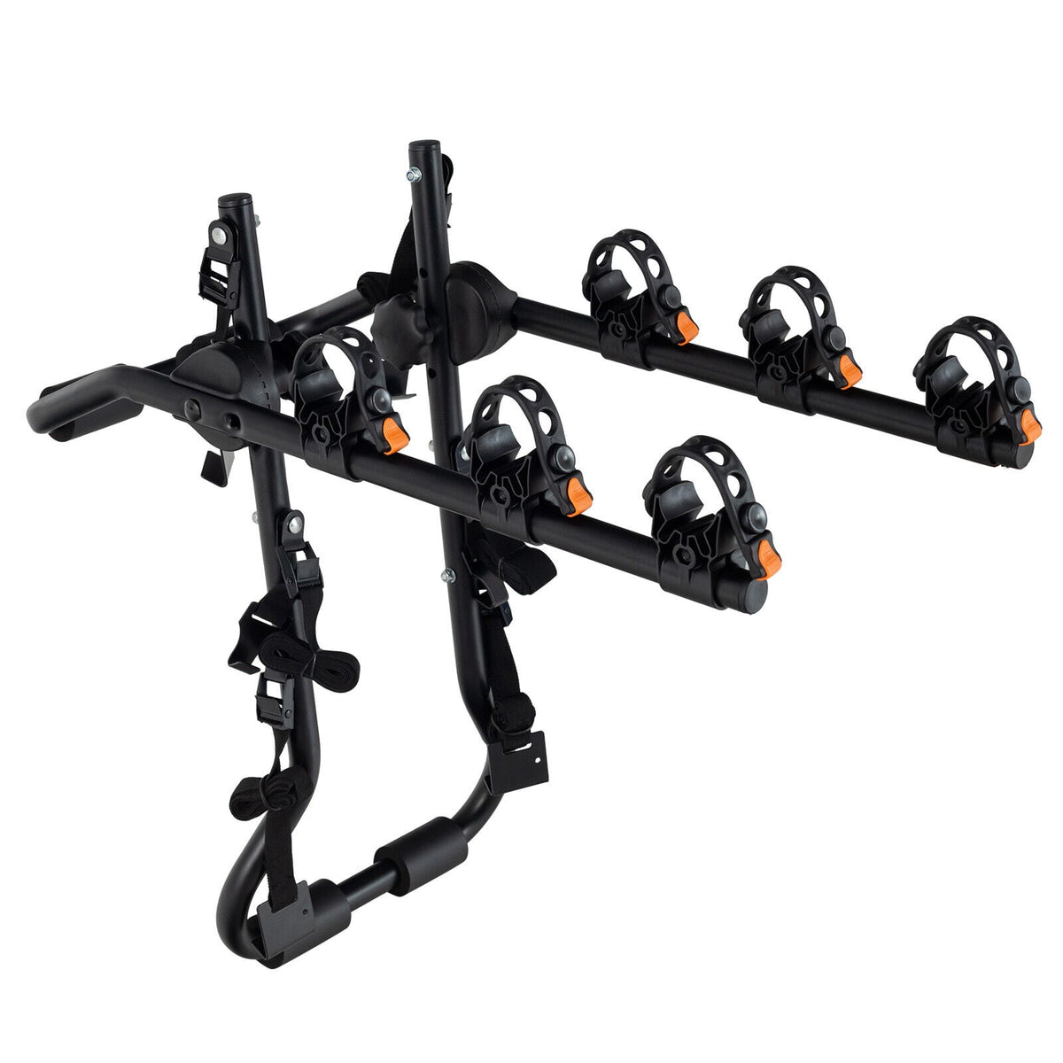 3-Bike Trunk Mounted Bike Rack for Sedan Hatchback Minivan SUV-Black-Garages-DECOROLALA