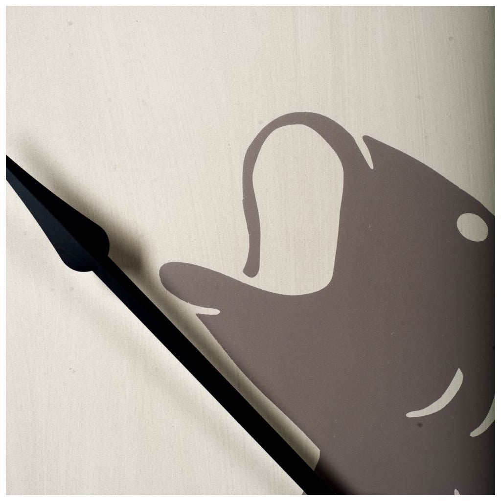 3" Circle Black Wood Analog Wall Clock-Wall Clocks-DECOROLALA