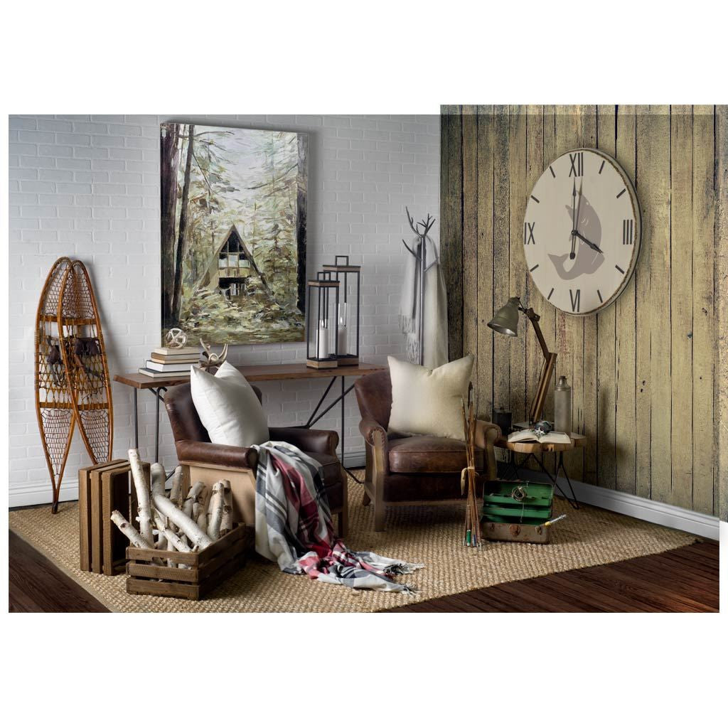 3" Circle Black Wood Analog Wall Clock-Wall Clocks-DECOROLALA