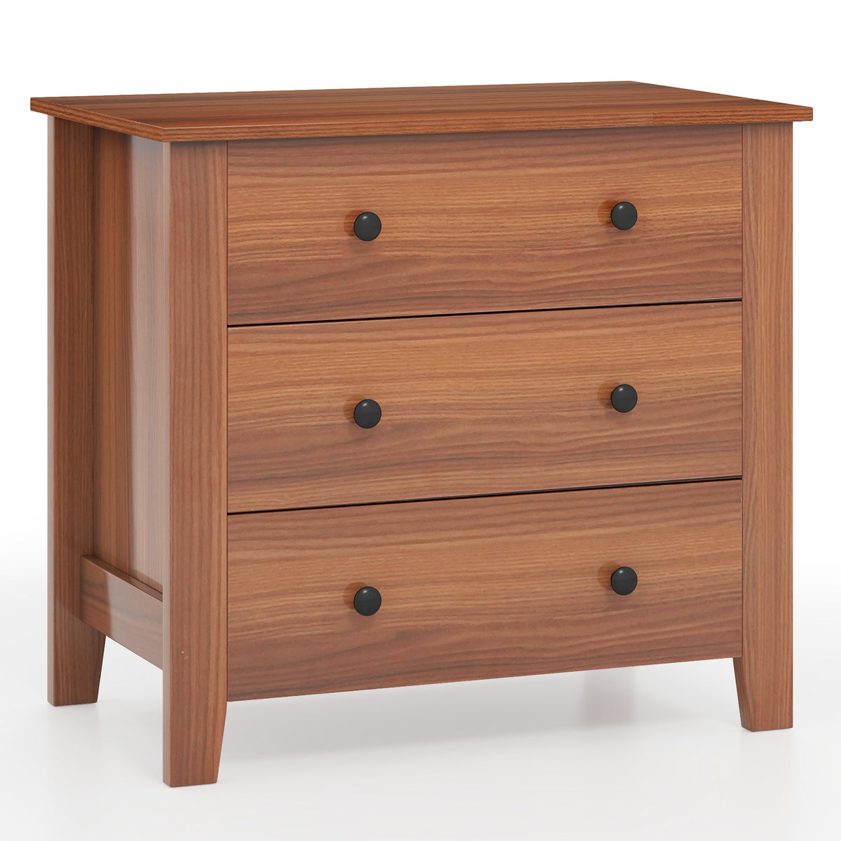 3 Drawer Dresser Chest - Walnut (min order qty 2)-Dressers & Chests-DECOROLALA
